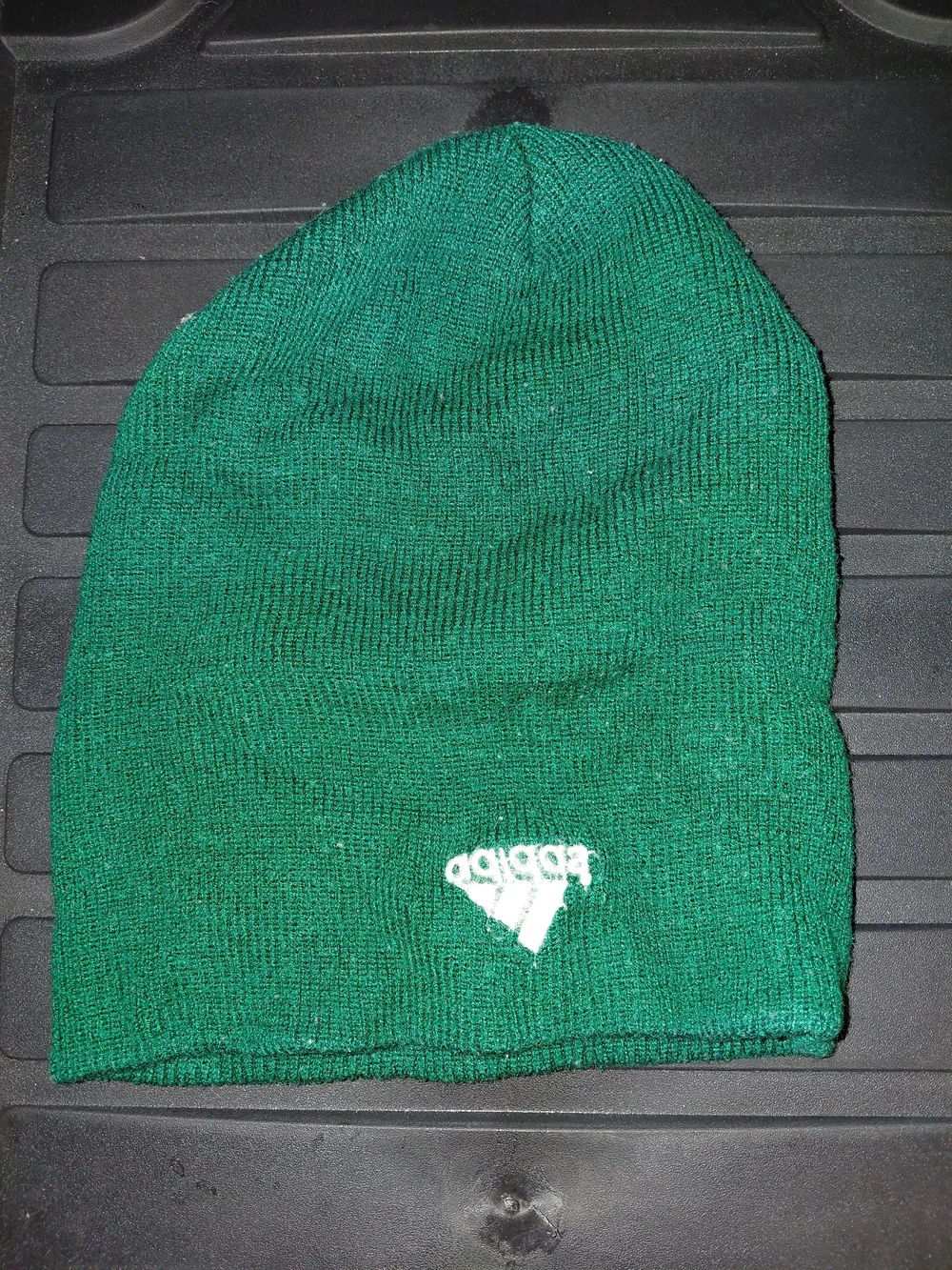 Adidas Green Knit Beanie with Logo